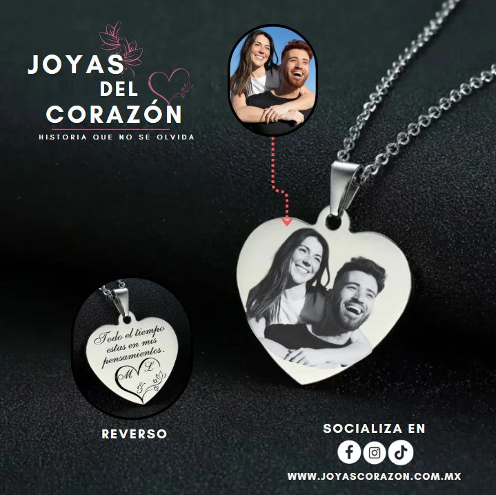Collar de Placa de Corazón - ¡Personaliza!