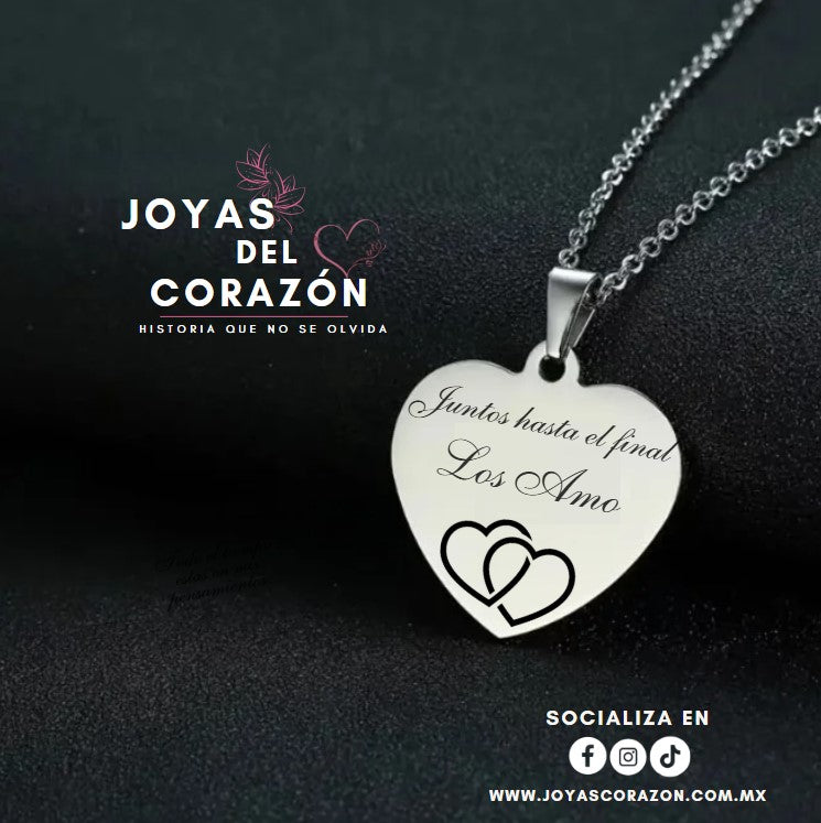 Collar de Placa de Corazón - ¡Personaliza!