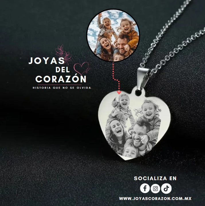 Collar de Placa de Corazón - ¡Personaliza!