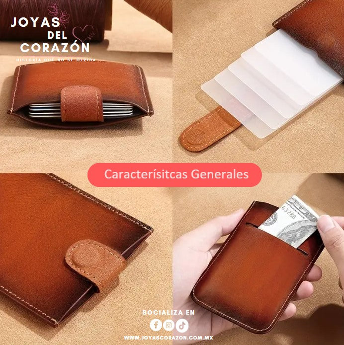 Tarjetero de Cuero deslizable ¡Personaliza!