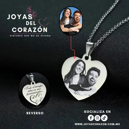 Collar de Placa de Corazón - ¡Personaliza!