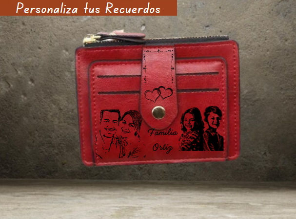 Tarjetero Piel Sintética con Cierre - ¡Personaliza!